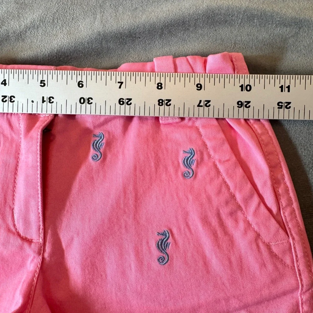 Vineyard Vines Kids Chino Shorts 4T Pink Seahorse Embroidered Preppy Coastal
